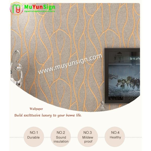 Home Decoration Self Adhesive Wallpaper Solvent UV Printable Removable