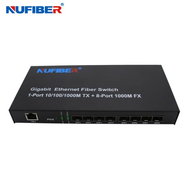 10/100/1000M 8-port SFP+1 Rj45 port Fiber Optic Ethernet Switch Media converter