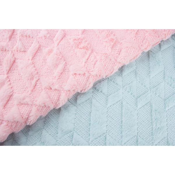 NO MOQ Customized Design Soft Solid Color Plain Velvet Double Sided Quilted Fabric