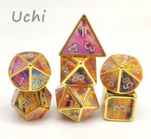 Buy cheap Metallic Brass Gold Dice Set Multipurpose For Dungeon And Dragon product
