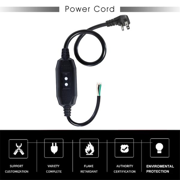 NEMA 5-15P to GFCI Surge Protector Power Cord 20A 125V