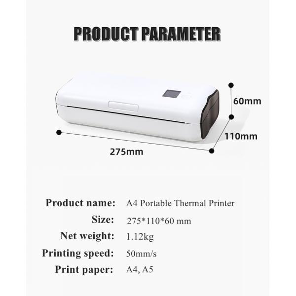 Small Wireless Thermal A4 Thermal Printer Support Windows Android System