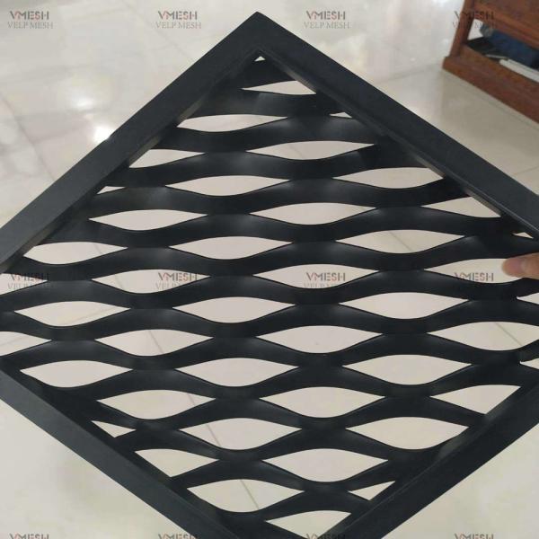 Customized 4mm Expanded Mesh Panels Facade Cladding Decorative Aluminum