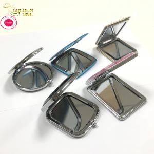 Buy cheap Hot Sale Portable Round Folded Compact Mirrors Rose Gold Silver Plated Pocket  Making Up Mirror for Gift product