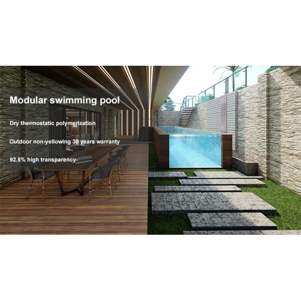 100mm Thickness Customized Luxury Prefab Tiny House With Swimming Pool Container Pool