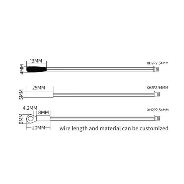Custom Automotive NTC Thermistor Temperature Sensor Probe