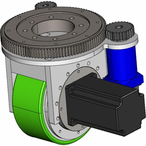 3T AGV Automatic Driving Heavy Duty Robot Wheels With DC Motor Controller