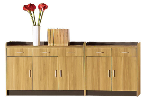 Laminated Wooden File Storage Cabinet , Short Filing Cabinet Easy For Delivery