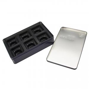 Buy cheap Stainless Steel Tin Box For Tea Packaging Transparent Window Tray Inside Book Shape product