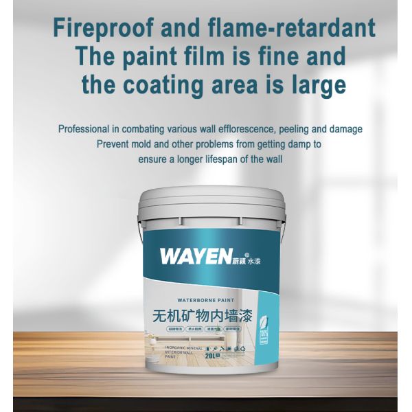 18 Hours Drying Time Eco-friendly Class A Fire Protection Inorganic Mineral Paint for Interior Walls