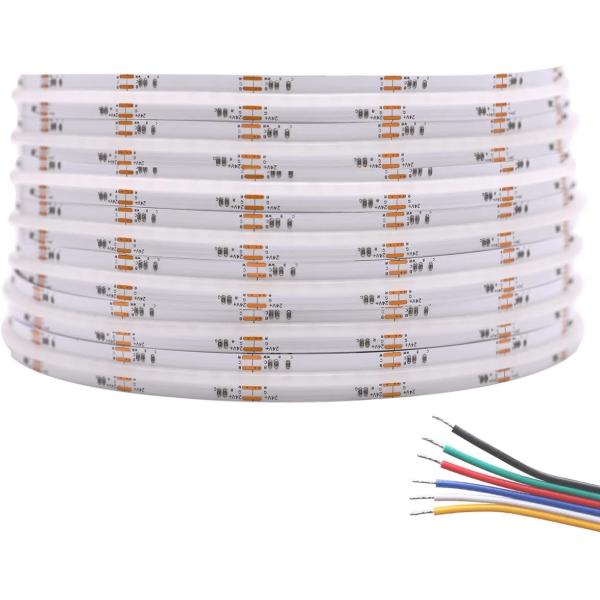 RGBCCT Dimmable COB LED Strip Lights 5M 21W/M 35.71mm 12MM