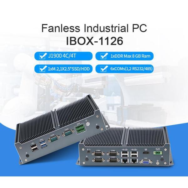 IBOX-1126 J1900 Industrial Fanless Mini PC with Quad-Core Processor, 4 USB 2.0 Ports, and DDR4 Memory
