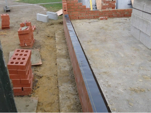 Black Embossed Polythene Damp Proof Course for Wall Hotel Construction Waterproof