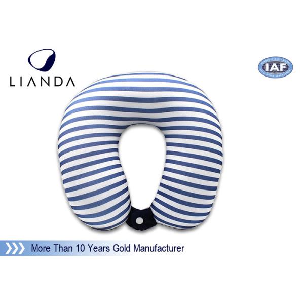 U Shaped Memory Foam Pillows / Headrest MicroBeads Pillow For Travel , REACH ROHS Standard