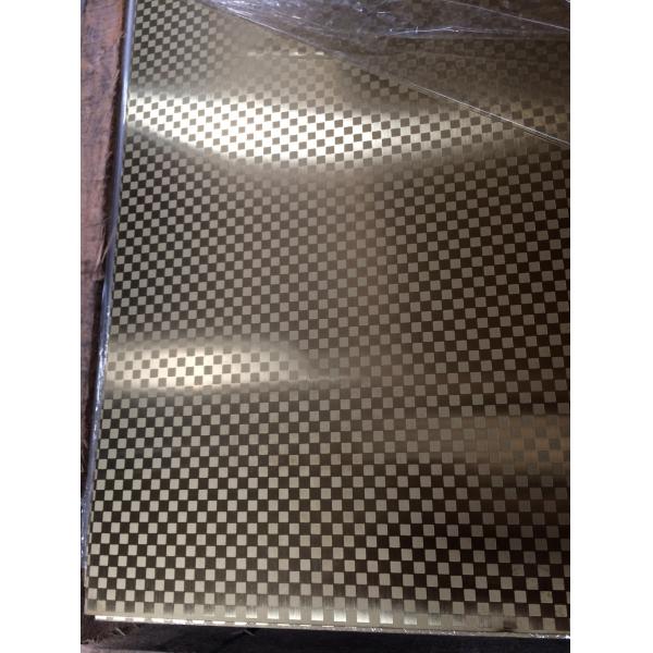 Grade 316 Stainless Steel Sheet Chequer Metal 5WL 6WL Pattern Finish For Large Cladding Wall