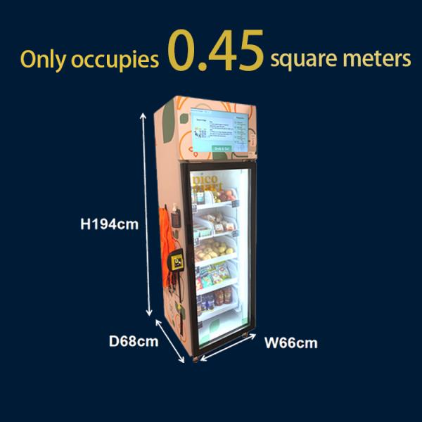 Gym Vending Machine to Sell Energy Drink Fresh Fruit Refrigerator Vending With Card Reader