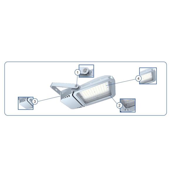 2700k-7000k Ex Proof Led Lights IP66 Copper Free Aluminum