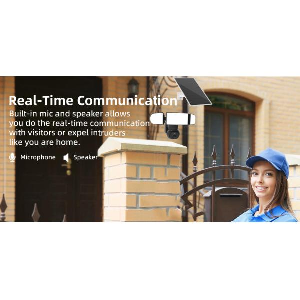 4G 4MP Cellular Solar Security Camera Pan Tilt 19200mAh Battery Operated CCTV Camera