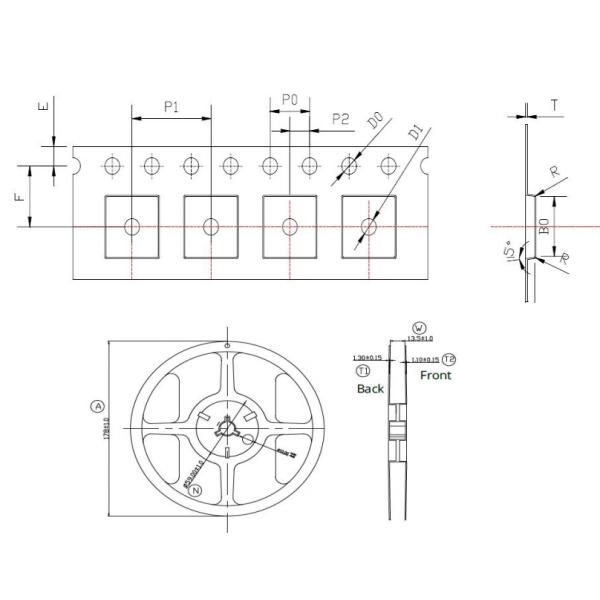 PCT5050 SMD LED Chip 5.0×5.4mm 155lm/W 190lm/W 3V 5050 for Spot Light