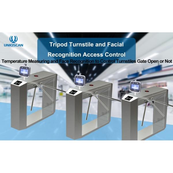 Fever Facial Recognition Access Control Biometrics SUS304 Tripod Barrier Gate