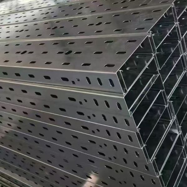 200-700mm GI Perforated Cable Tray Zinc Coating Durability Safety