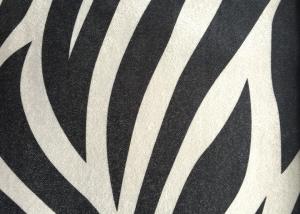 China 100 Polyester Zebra Velvet Fabric / Zebra Print Upholstery Fabric on sale