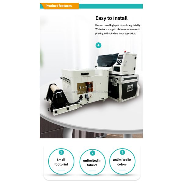 Tshirt Mini 13'' Single Head Xp600 A3 DTF Printer 33cm Roll Roll Heat Transfer Machine