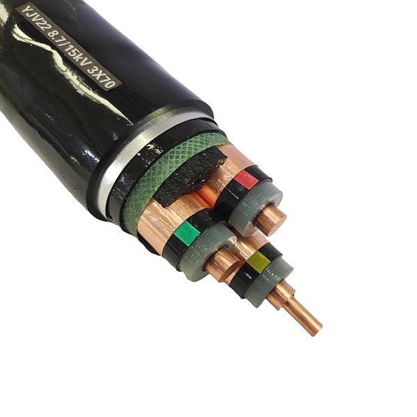 3 Core XLPE Power Cable 12/20kV Medium Voltage With Copper Conductor