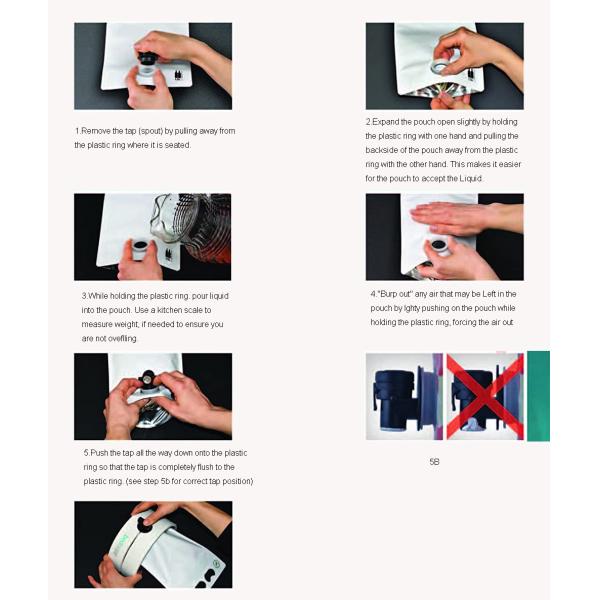 Wine Bottle 80-180mic 1.5L Stand Up Pouch With Spout With Handle