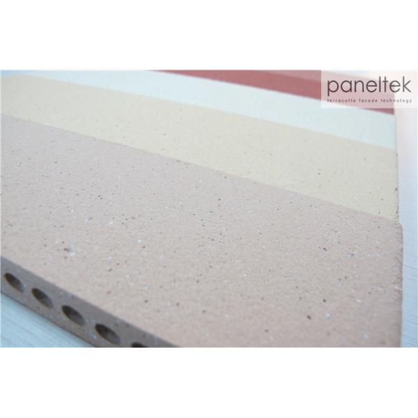 Sandblasted Terracotta Facade Panels / Exterior Wall Materials With 306mm Width