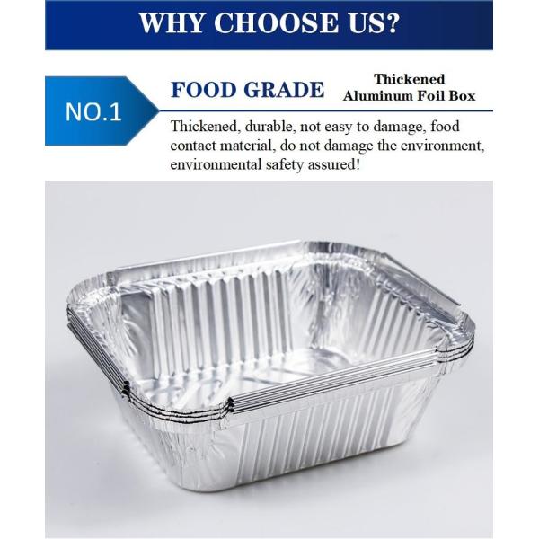 Heat Resistant Eco-Friendly Hygienic Aluminium Foil Lunch Box for Food Packaging