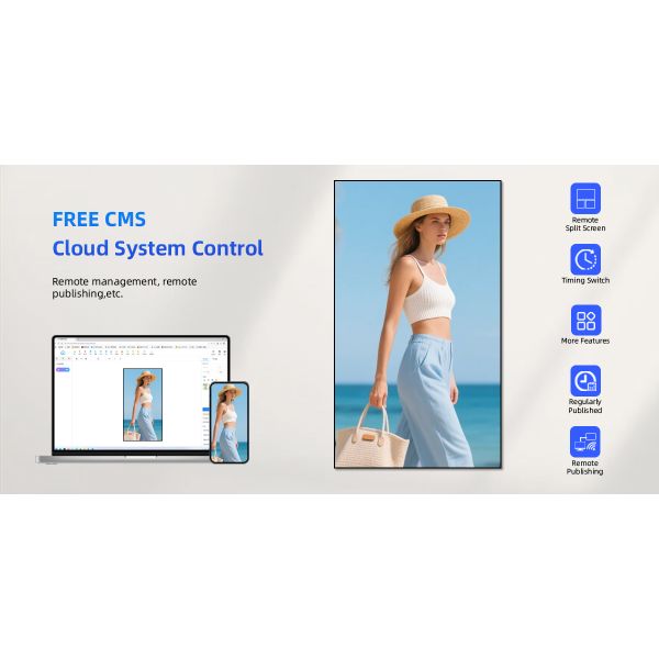 DLED High Brightness LCD Digital Signage Display 1500cd/m2 for Store Window