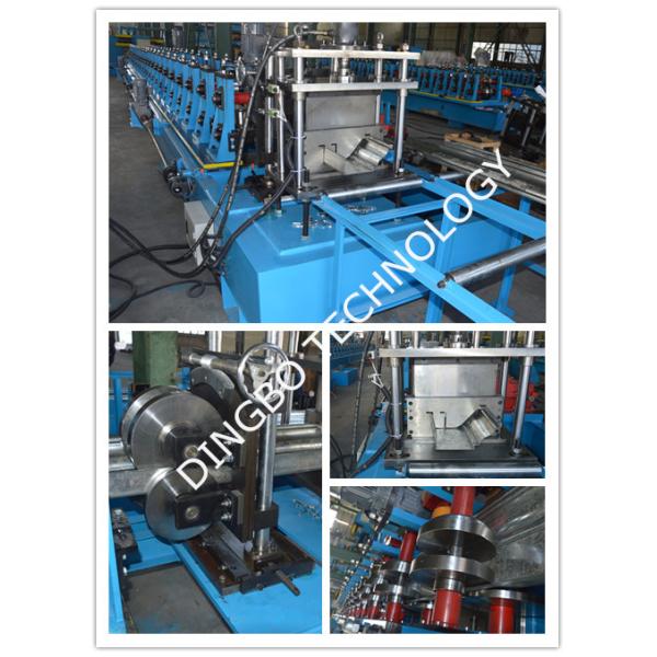 Steel Rain Gutter Roll Forming Machine , Gutter Making Machine Unique Designed