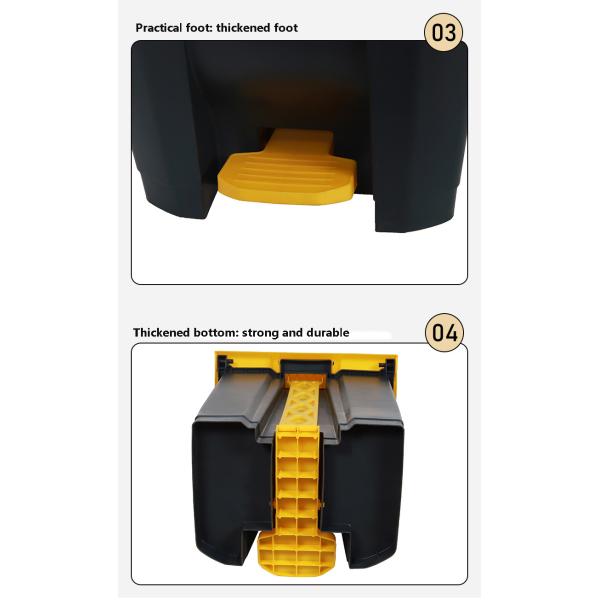 High Quality Kitchen Recycling Trash Bins Rectangular Waste Bin With Foot Pedal Yellow Trash Can