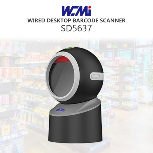 Desktop Barcode Scanner: Hands-Free USB Wired 1D/2D for POS Systems, Supermarkets, and Bookstores