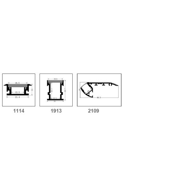 Step Recessed Floor Mount LED Strip Profile Aluminum Channel