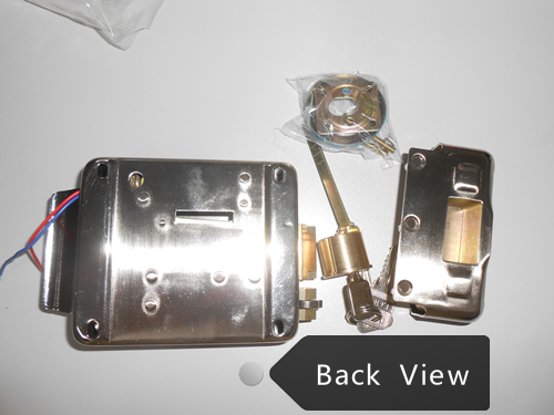Stainless Steel Low Noise Electric Rim Lock , Single Head Cylinder Rim Door Lock