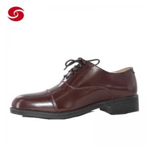 Buy cheap Wine Red Leather Military Police Parade Shoes EVA Insoles product