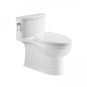 China 1.1 GPF Elongated One Piece Toilets Left Side Flush Handle Toilet on sale