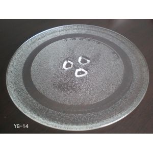 Silk screen tempered glass rotating display stand (YG-9)