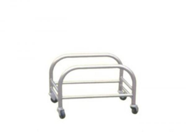 Quality Unfolding Stainless Steel Display Racks On Wheels Supermarket Shopping Basket Holder for sale