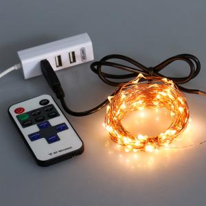 China 10m 100 LED  Multi-Color Mini USB Remote Control String Lights For Christmas, Party, Festival Decoraction on sale