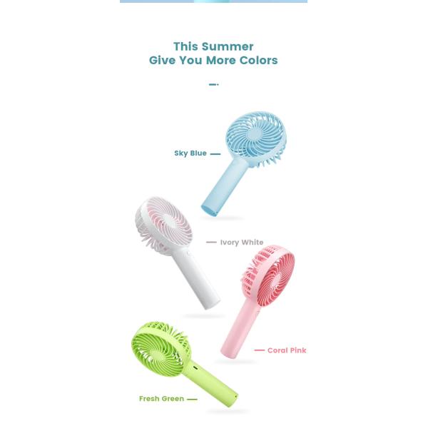 LP Portable Usb Handheld Fan Lash Table Fan Summer Must Have Rechargeable Battery Portable Air Cooling Usb Mini Fan
