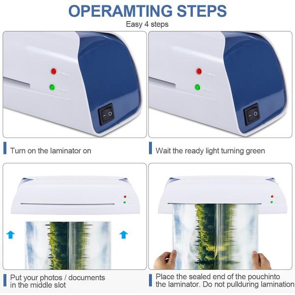 LM2008 Office A4 Laminator Home High Quality Fast Hot Laminating Paper Photo Machine