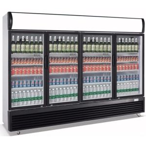 Buy cheap 1630L Upright Commercial Display Cooler , Four Glass Door Display Fridge from wholesalers