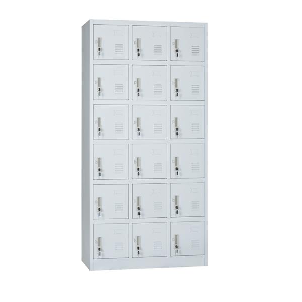 Multifunctiona 18 Doors Electrostatic Fireproof Metal Lockers