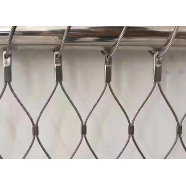 Stainless Steel Rope Mesh Architectural For Facade Safety Railing Fencing