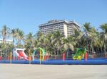 Durable Inflatable Water Park Slides With Big Pool For Beach Or Hotel