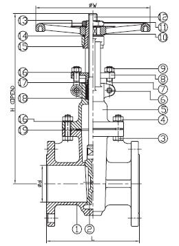 Flanged End Gate Valve 2054 PN16 - Haitima Valve p2