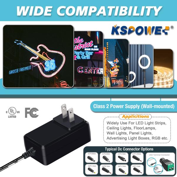 96W Plug Class 2 Power Supply 40v 5a AC DC Switching Power Adapters PC Desktop